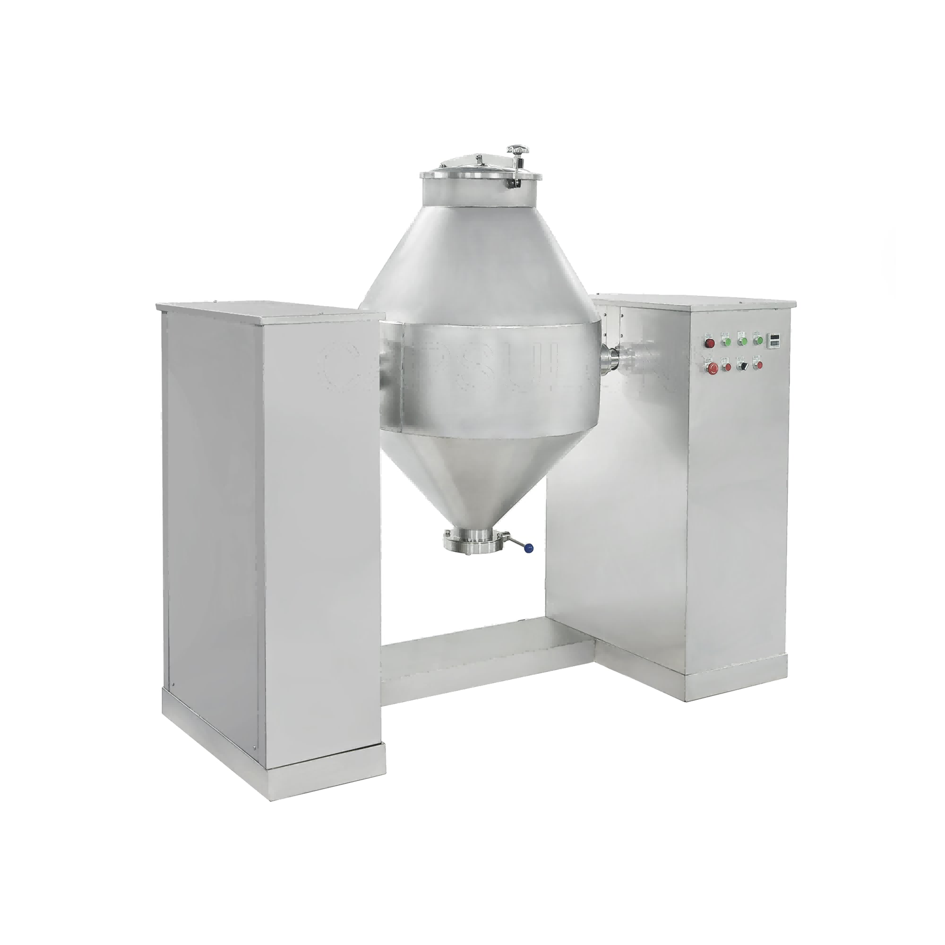 Double cone dry powder mixer with forced mixing – CECLE Machine