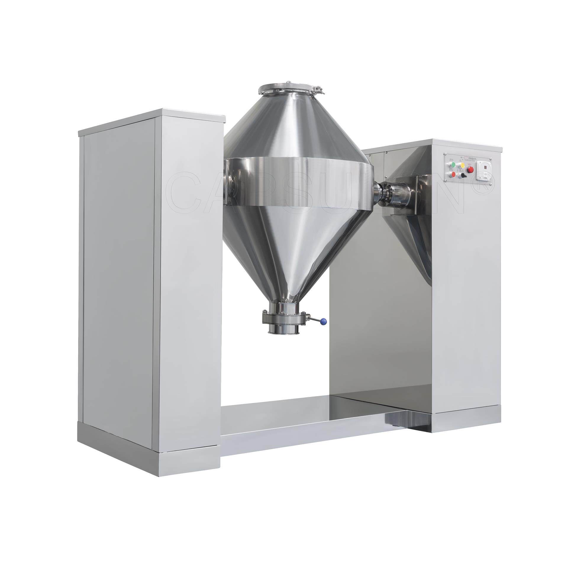 Double cone dry powder mixer with forced mixing – CECLE Machine