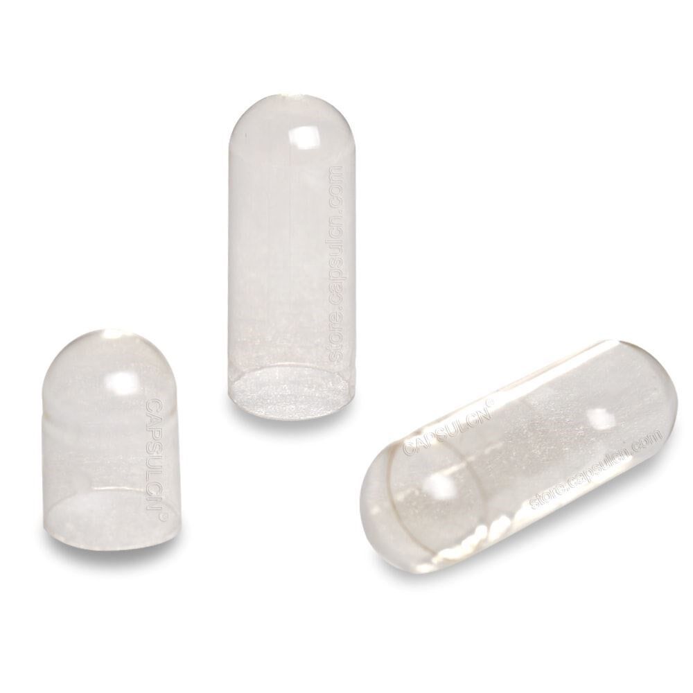 Picture of Size 000 clear empty gelatin capsules