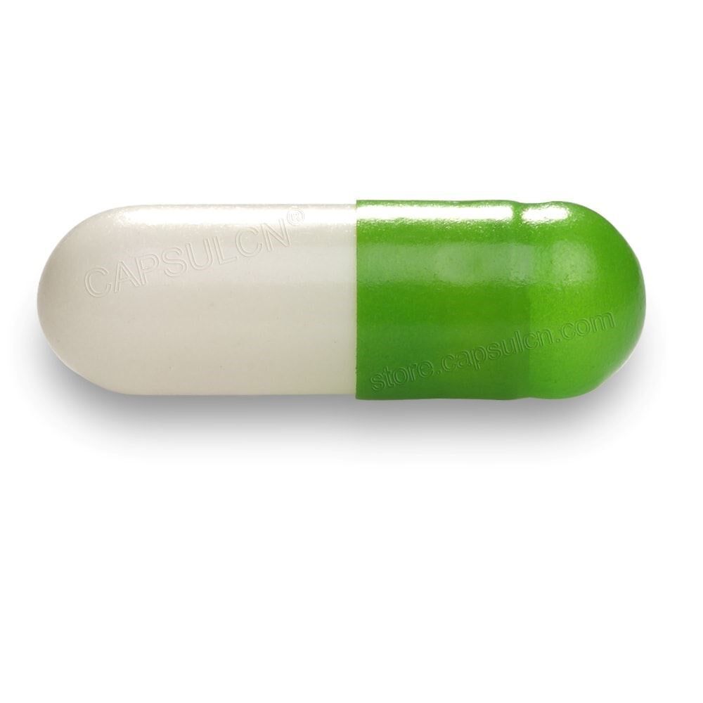 Picture of Size 0 Light Green White Empty Vegetarian Capsules