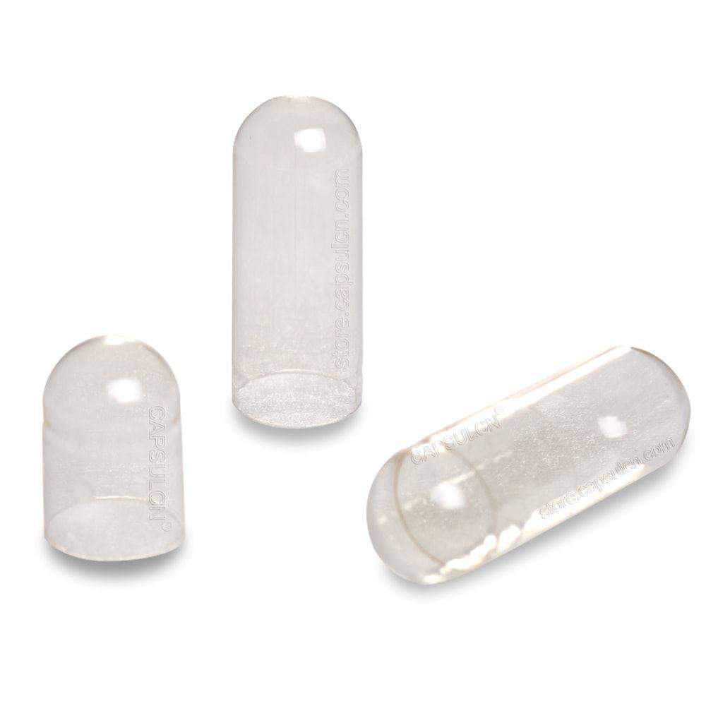 Picture of Size 1 clear empty gelatin capsules