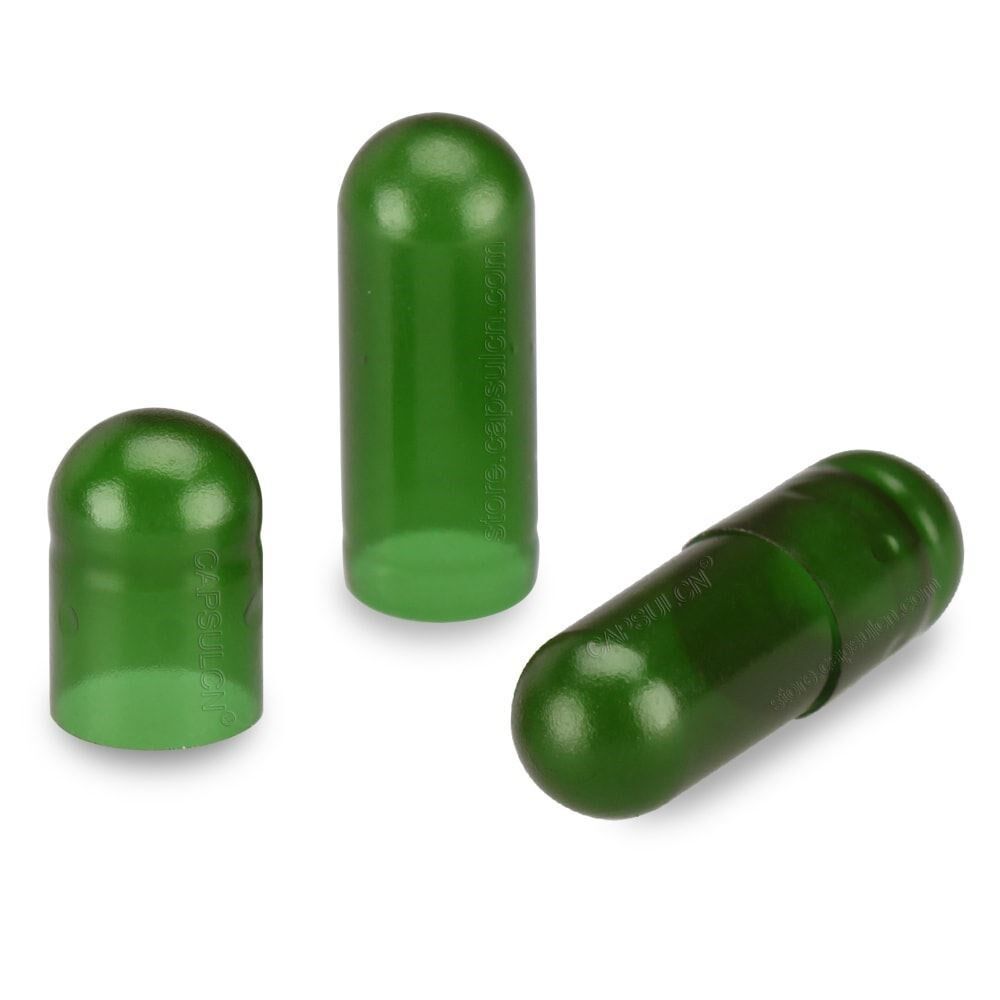 Picture of Size 1 Dark Green Empty Vegetarian Capsules
