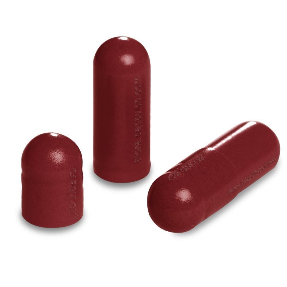 Picture of Size 1 Red Empty Vegetarian Capsules
