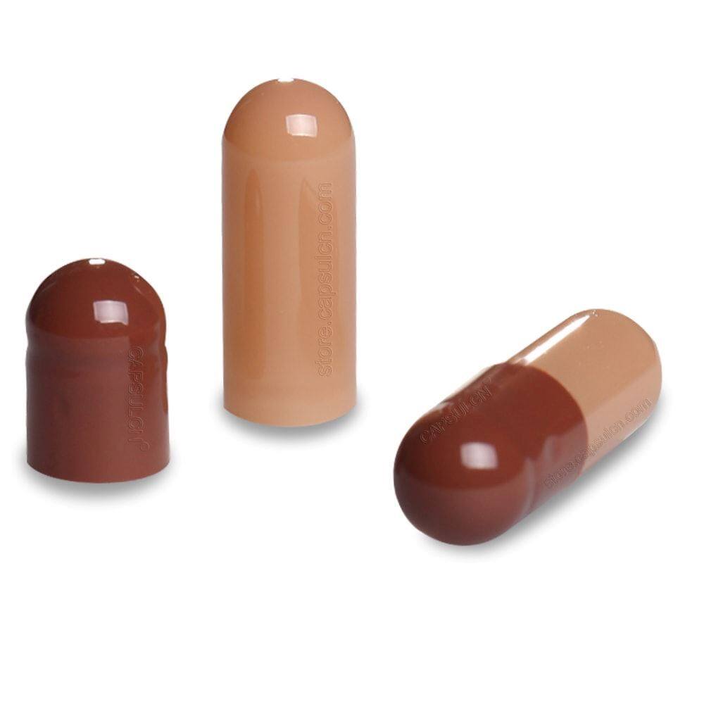 Picture of Size 2 coffee light coffee empty gelatin capsules