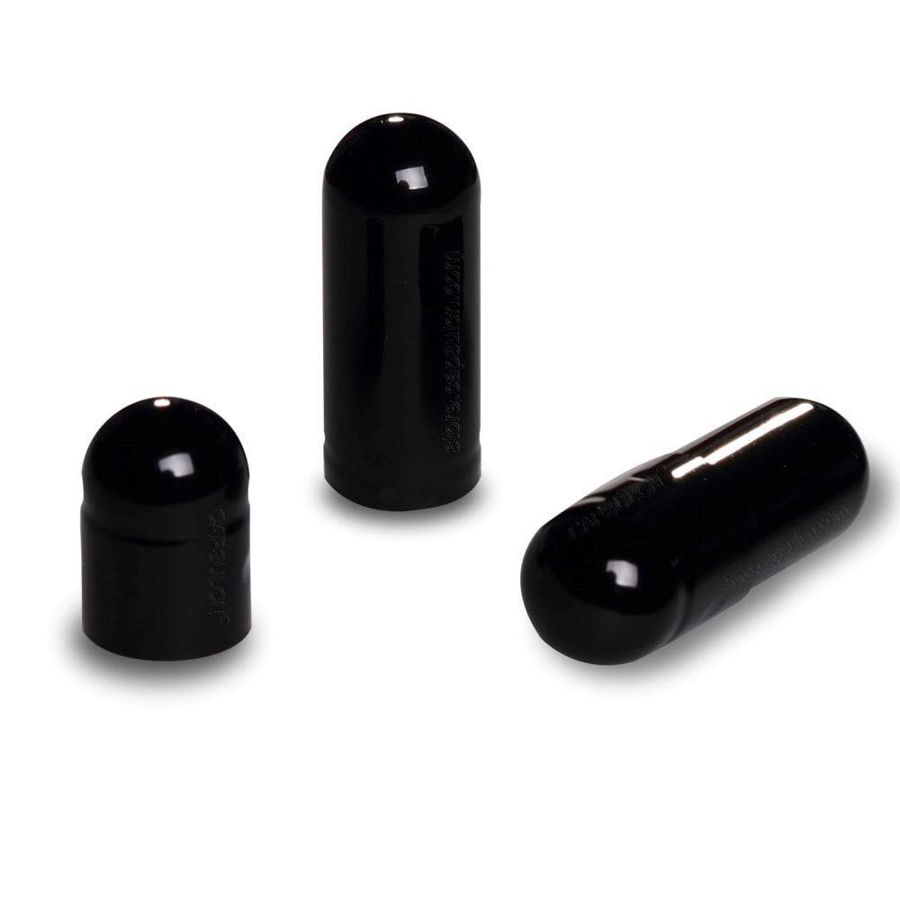 Picture of Size 2 black empty gelatin capsules