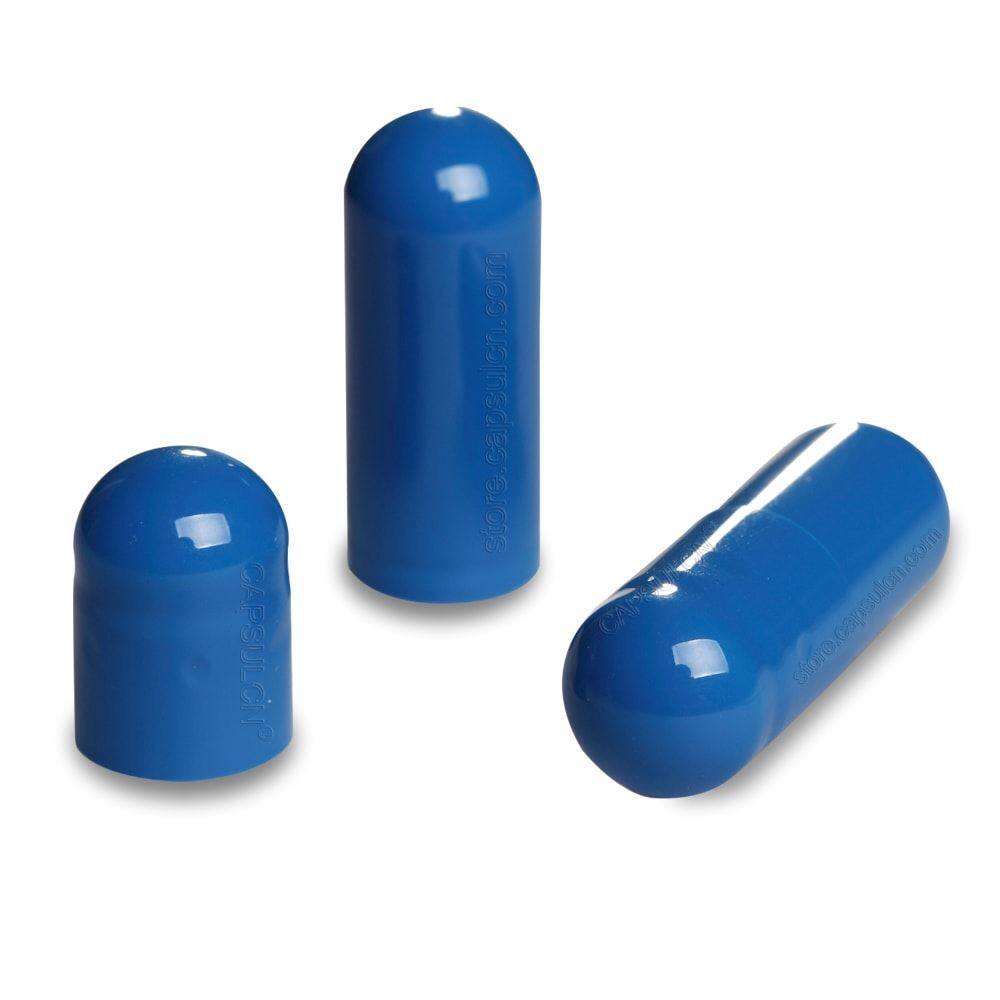 Picture of Size 00 blue empty gelatin capsules