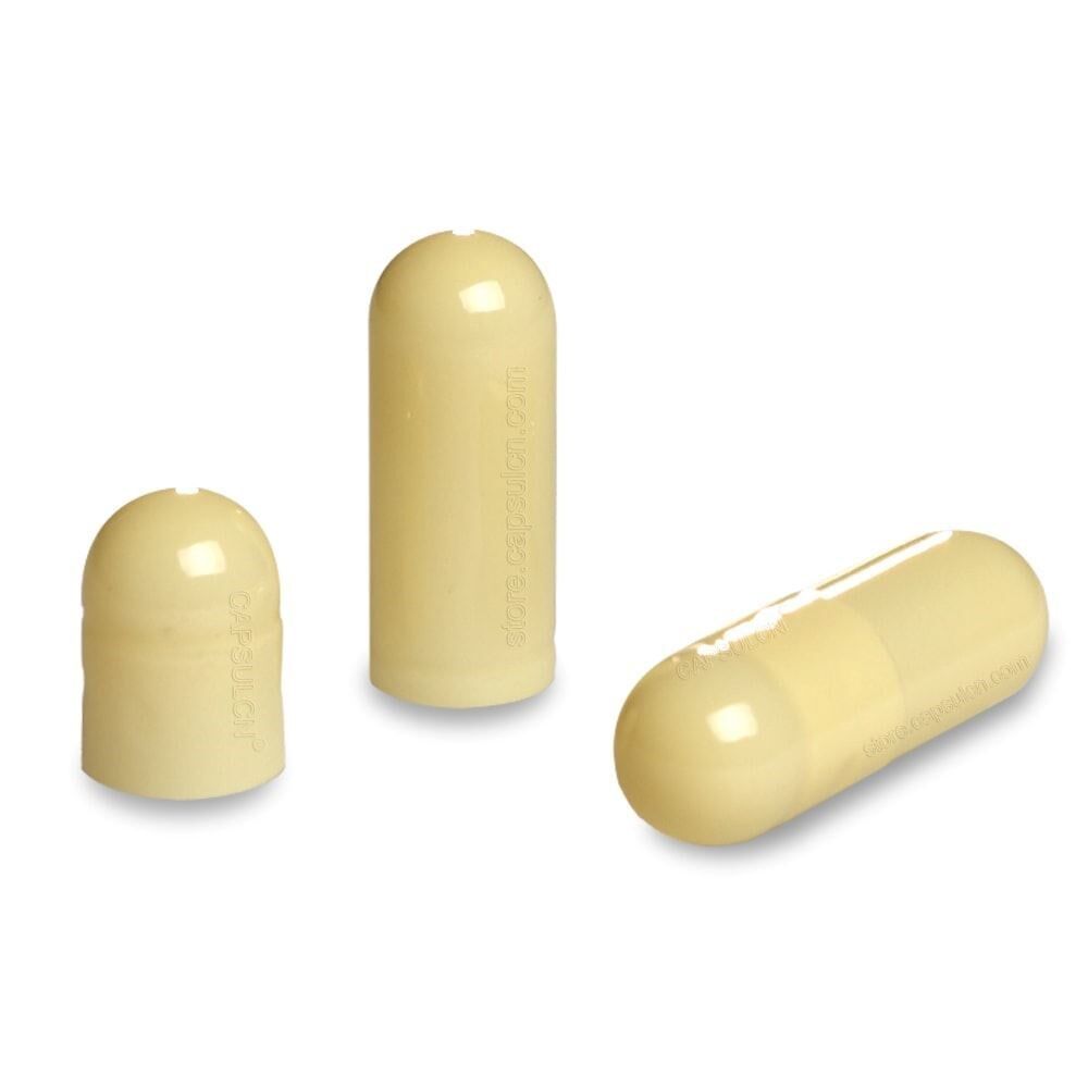 Picture of Size 4 ivory empty gelatin capsules