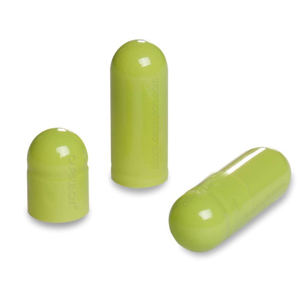 Picture of Size 4 light green empty gelatin capsules