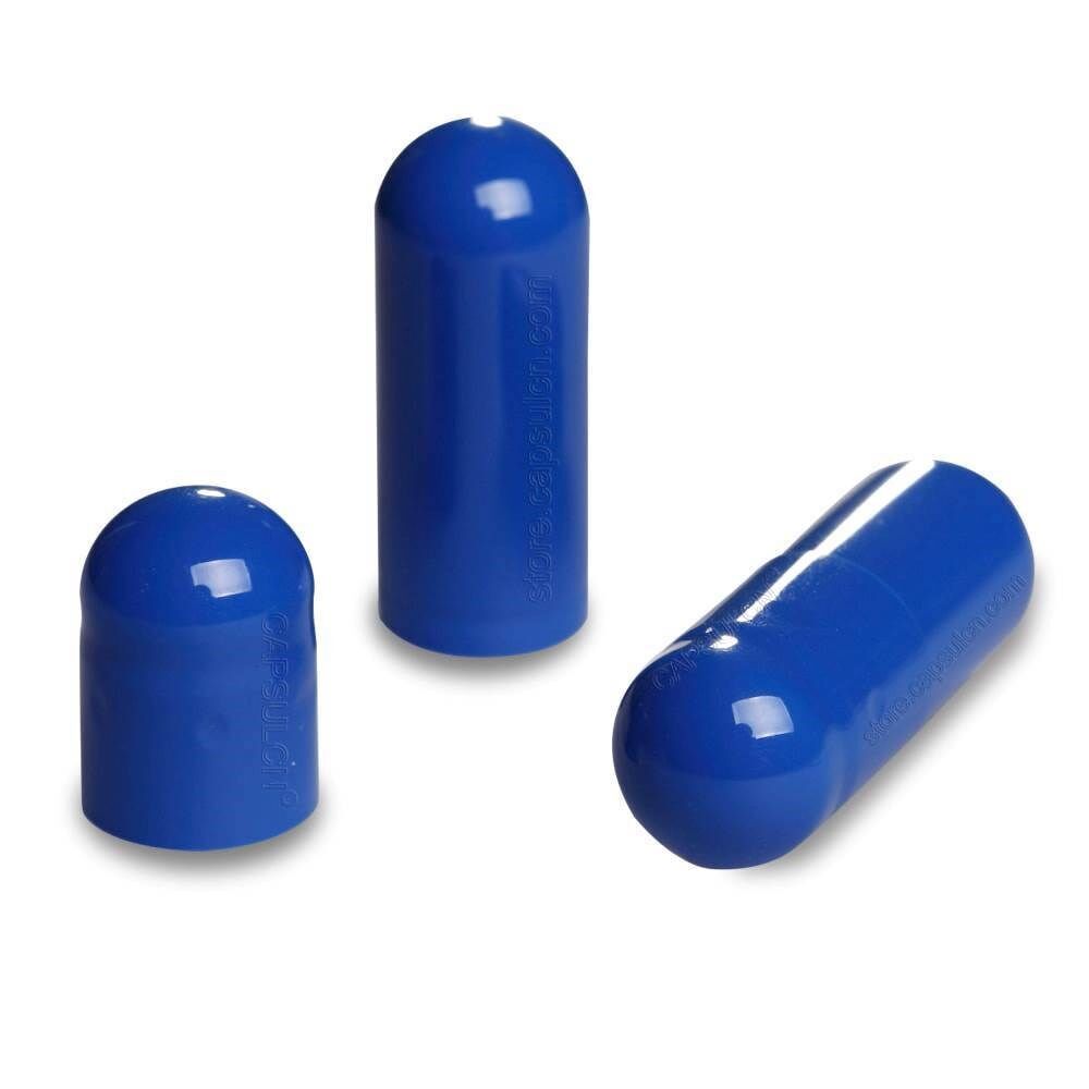 Picture of Size 00 dark blue empty gelatin capsules