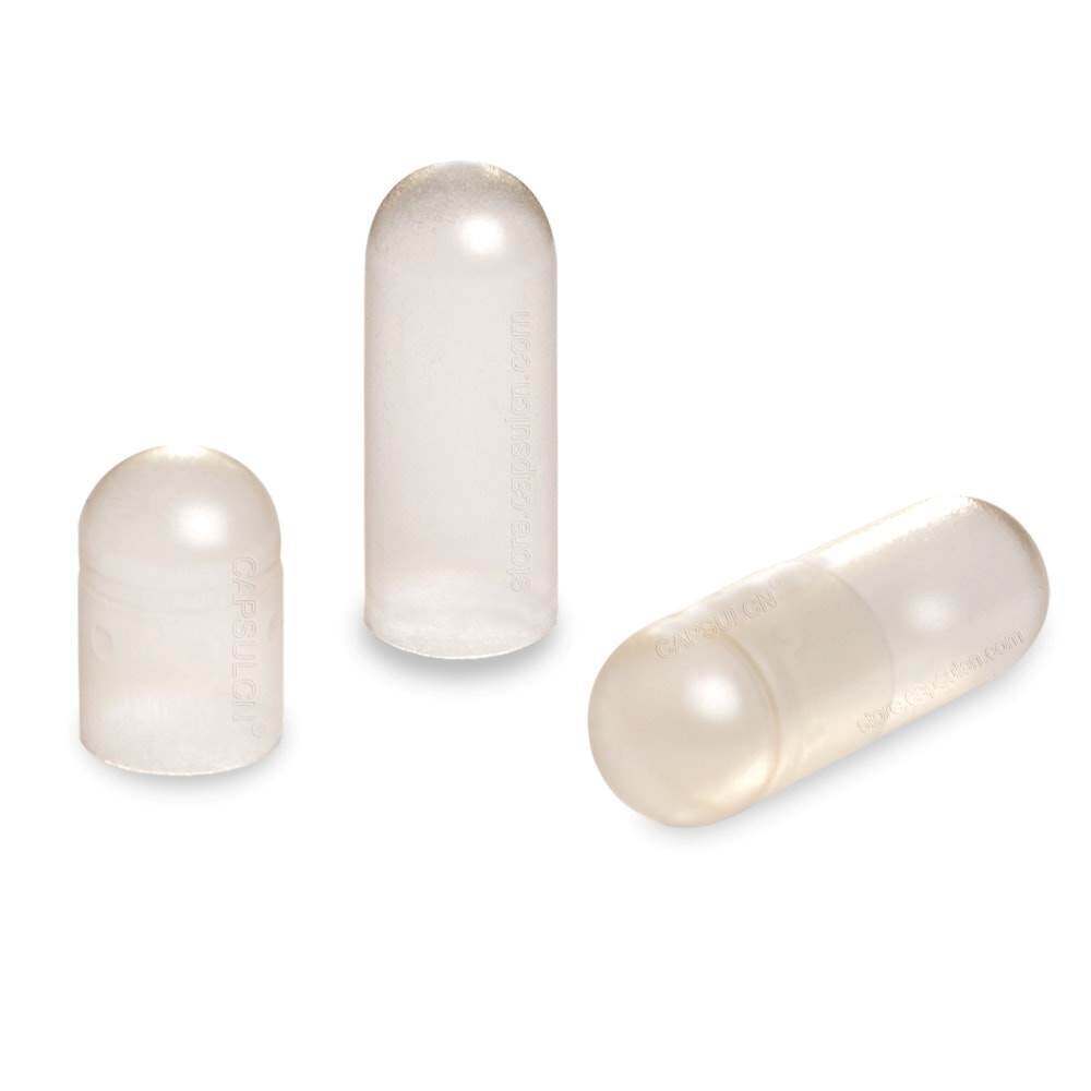 Picture of Size 000 clear empty Vegetarian capsules