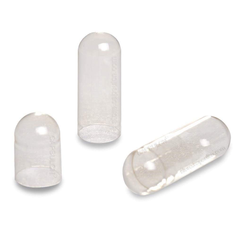 Picture of Size 1 Clear Empty Enteric Coated Capsules