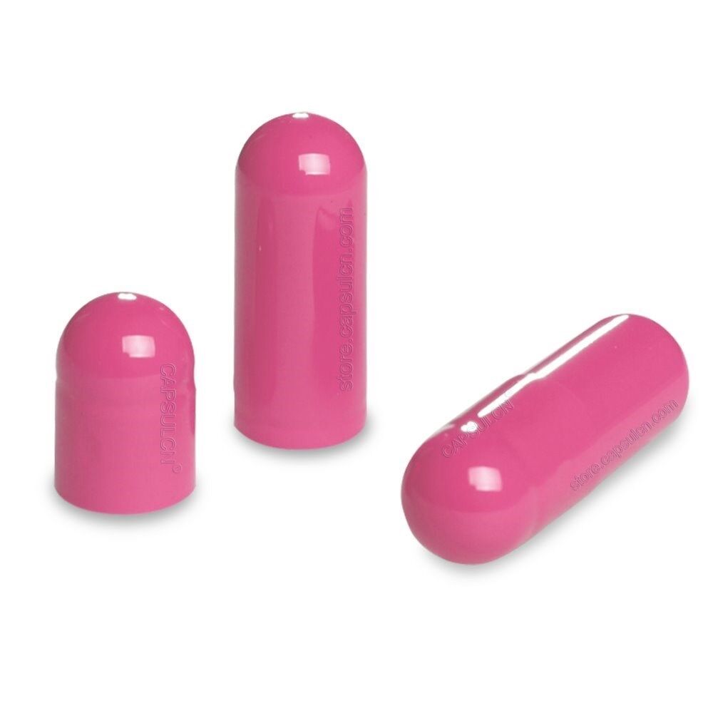 Picture of Size 4 Pink Empty Hard Gelatin Capsules