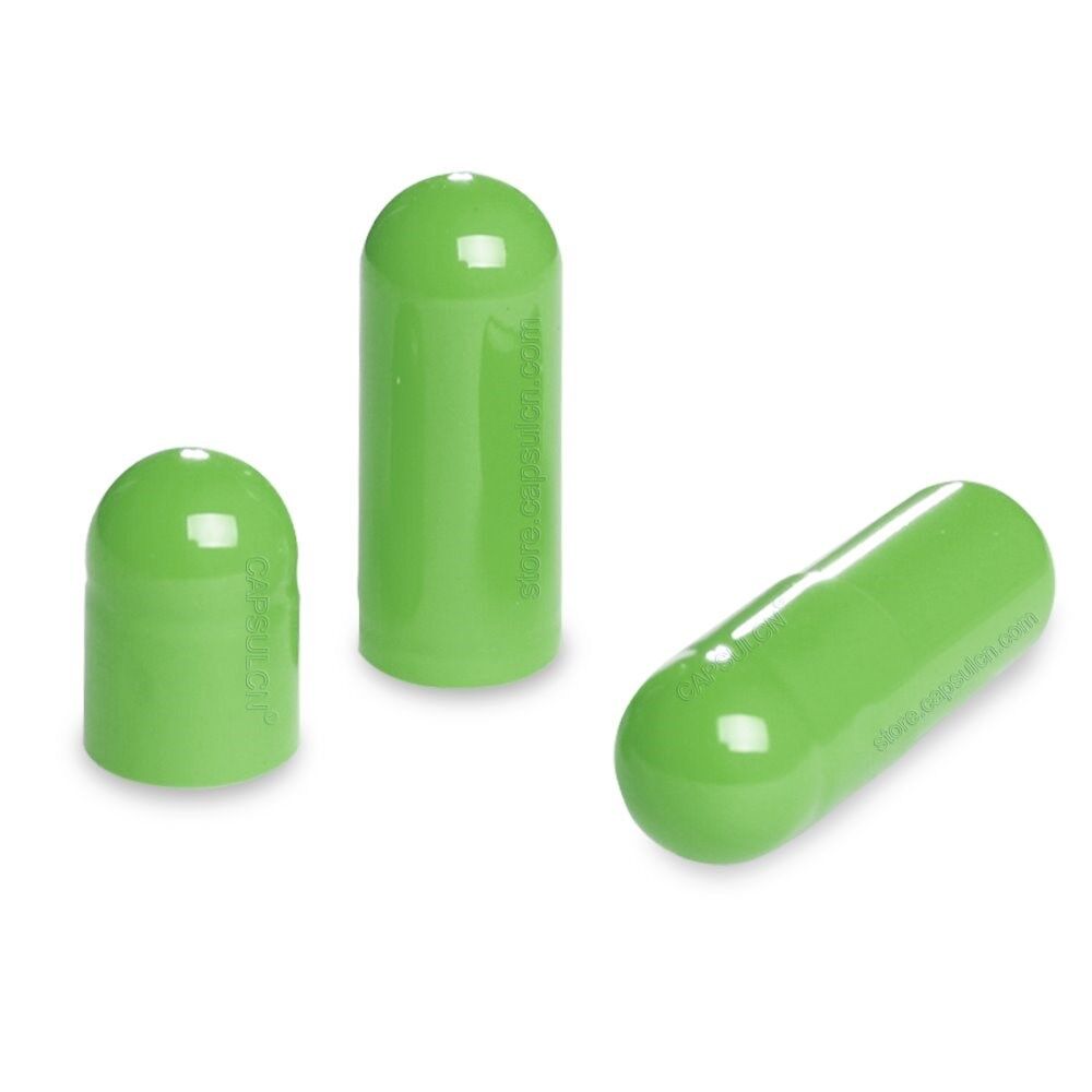 Picture of Size 4 Green Empty Hard Gelatin Capsules