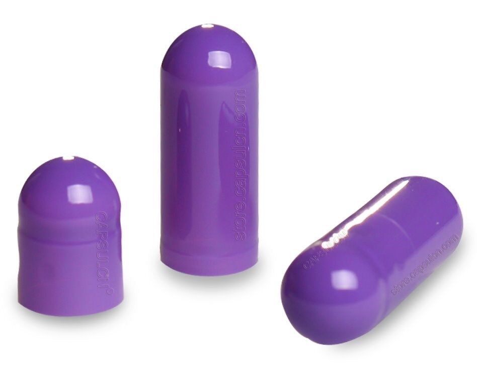 Picture of Size 4 Violet Empty Hard Gelatin Capsules