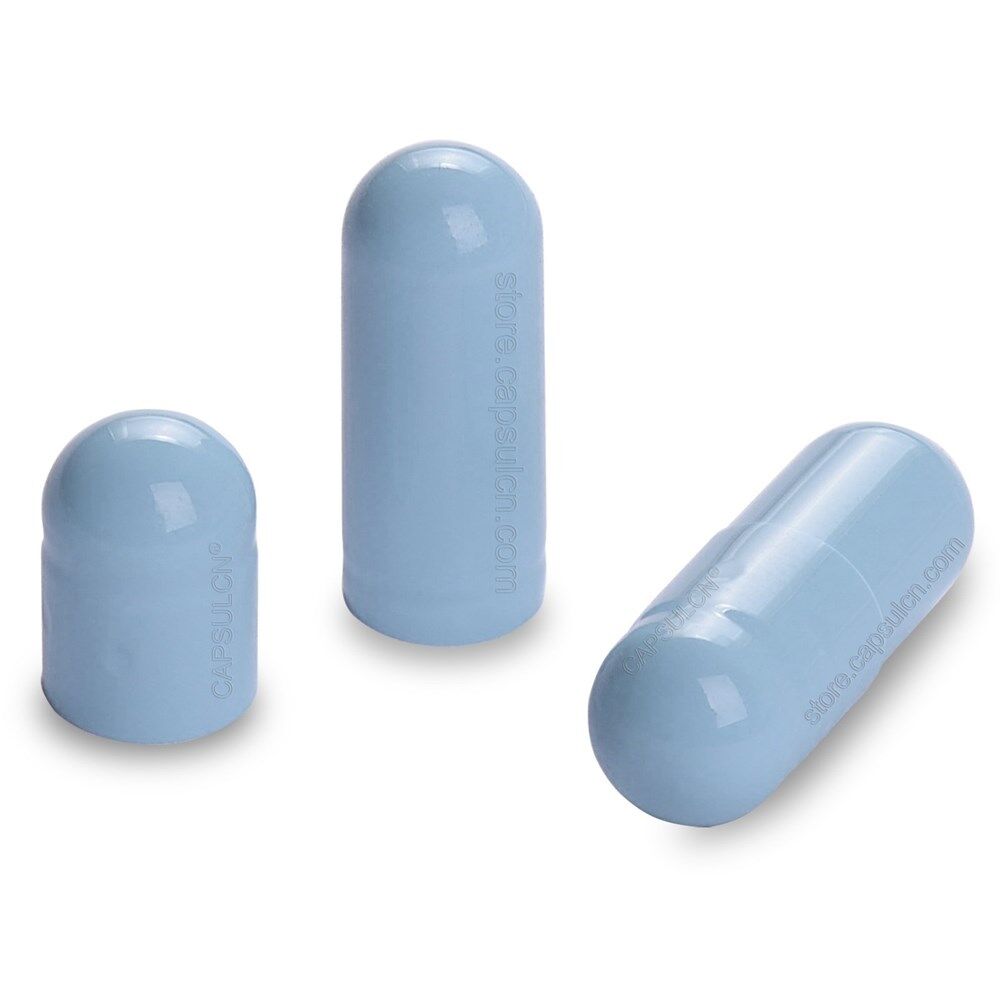 Picture of Size 1 light blue empty gelatin capsules